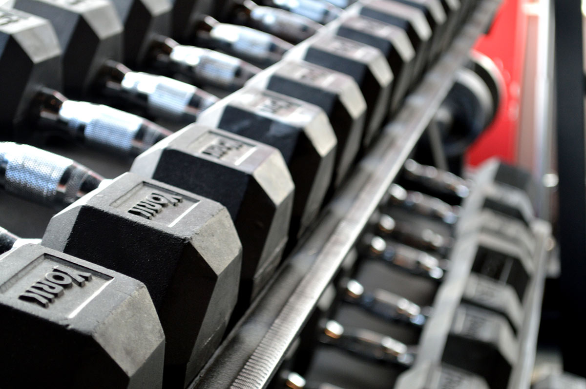 photograph of exercise weights:located in membership page